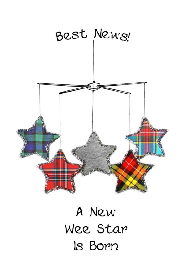 New Baby A Wee Star Card WWBA50