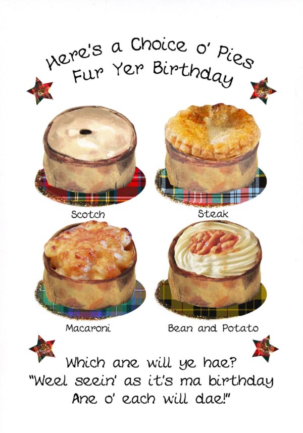 Birthday Choice O' Pies Card WWBD181