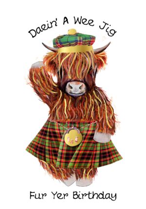 Birthday Daein' A Wee Jig Card WWBD220