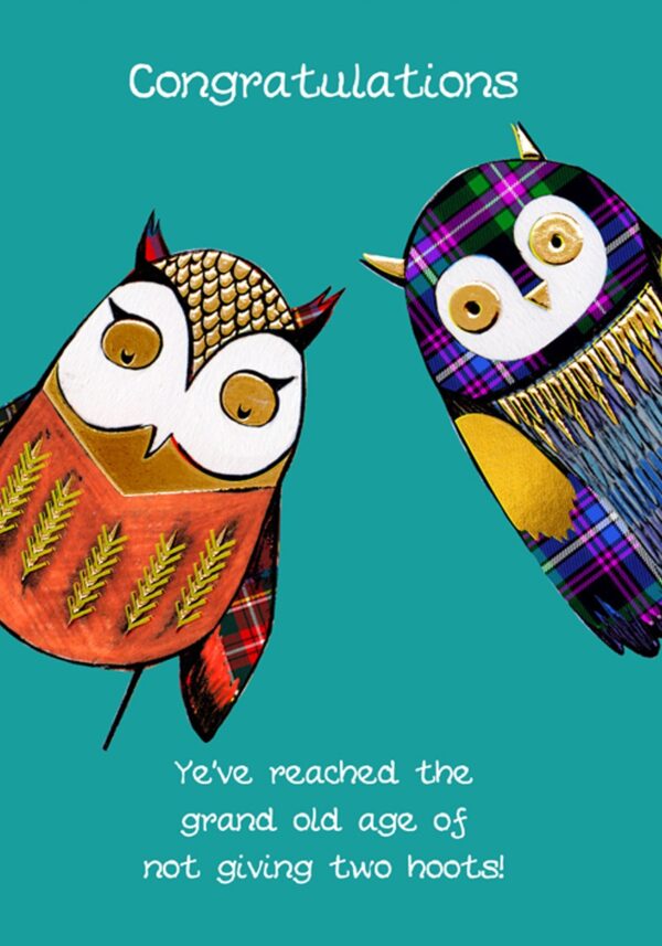 Birthday Two Hoots Card WWBD222