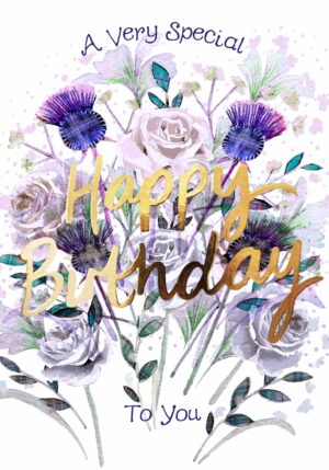 Happy Birthday Floral Card WWBD228