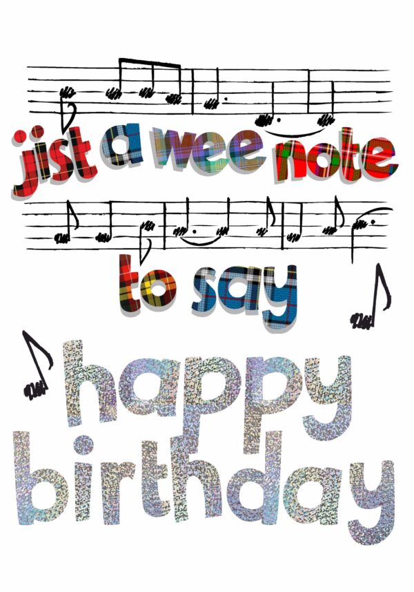 Scottish Birthday Card Music WWBD60