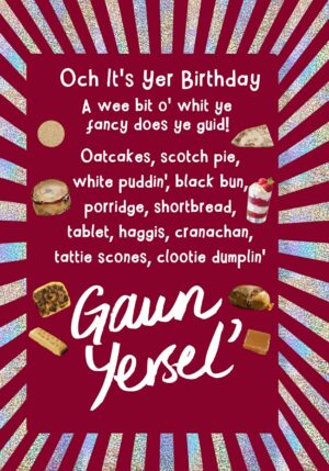 Birthday Gaun Yersel' Card WWBD81