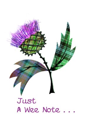 Scottish Greetings Card Large Thistle WWGR07