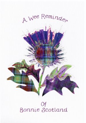 A Wee Reminder of Bonnie Scotland Thistle Card WWGR31