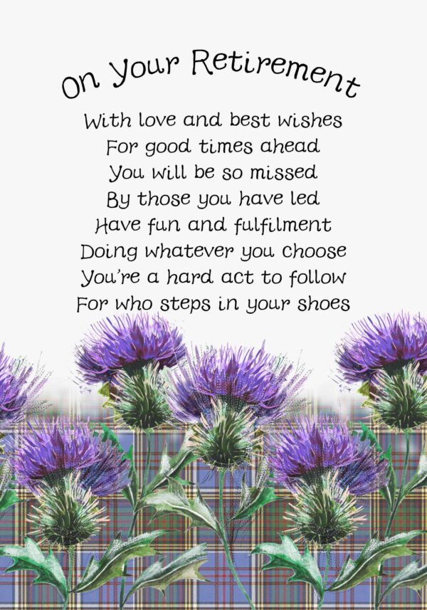 Retirement Thistle Card WWRE11