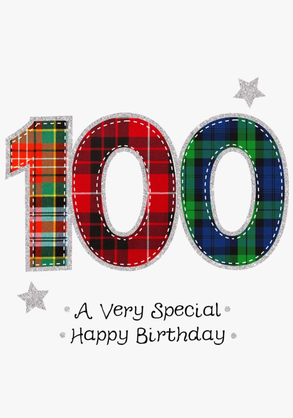 Scottish Birthday Card 100 WWTN100
