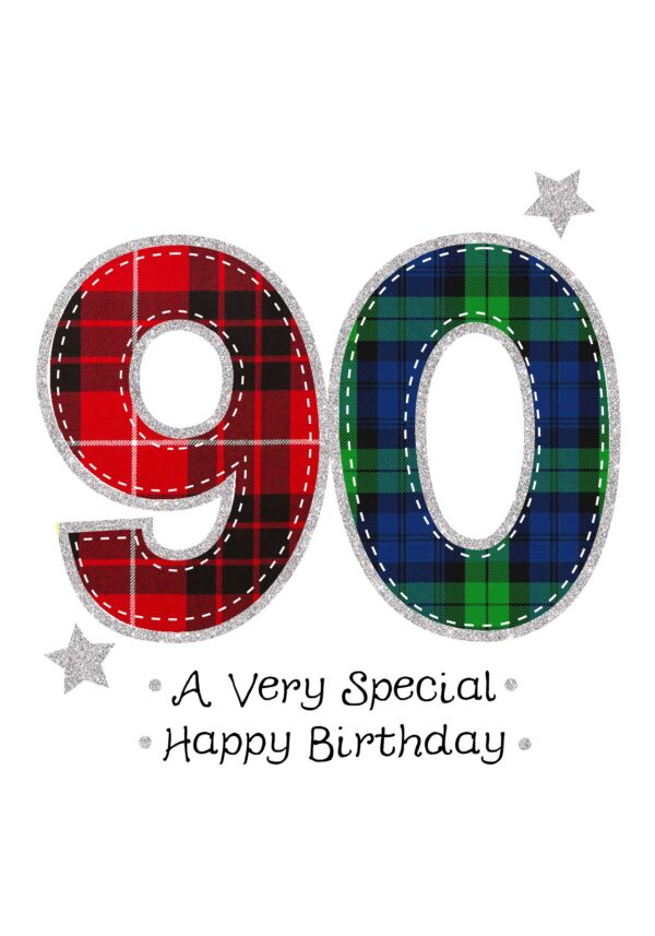 Scottish Birthday Card 90 WWTN90
