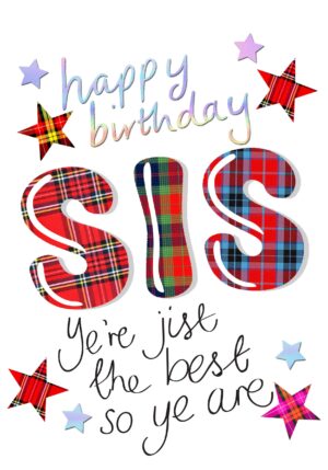 Tartan Words Card Sis WWTW09