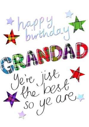 Tartan Words Card Grandad WWTW17