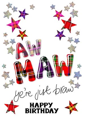 Tartan Words Card Maw WWTW26