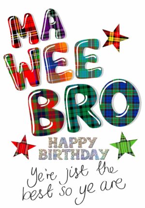 Tartan Words Card Wee Bro WWTW34