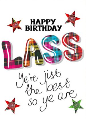 Tartan Words Lass Card WWTW41