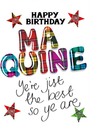 Tartan Words Ma Quine Card WWTW48