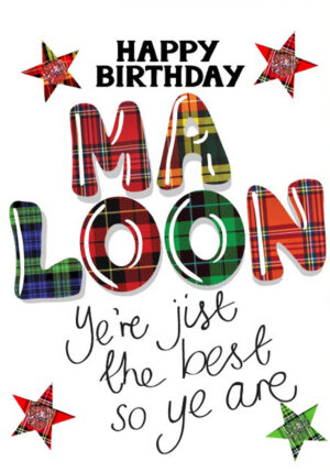 Tartan Words Ma Loon Card WWTW49