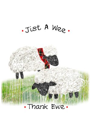 Scottish Thank Ewe Card Sheep WWTY01