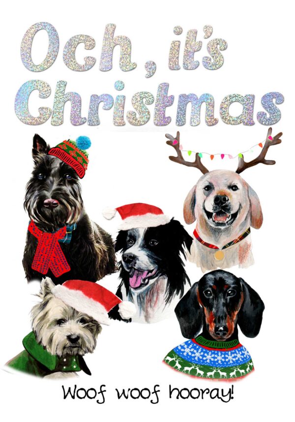 Christmas Woof Woof Hooray Card