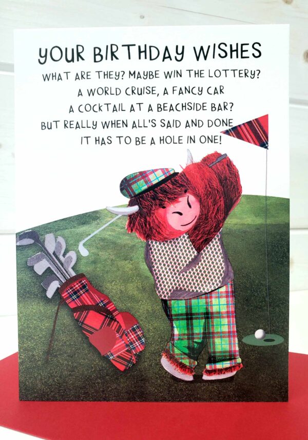 Birthday Golf Hole in One Card WWBD291 - Image 2