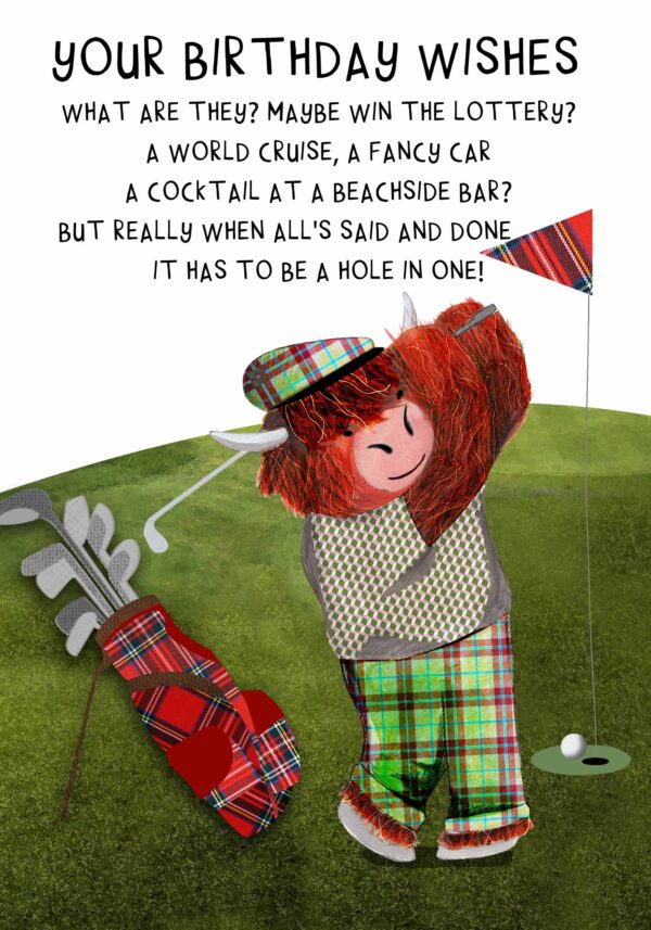 Birthday Golf Hole in One Card WWBD291