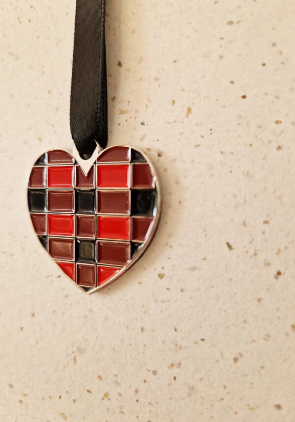 Tartan Heart Enamel Keepsake Charm Thanks for Being Amazing Card WWEC03c - Image 3